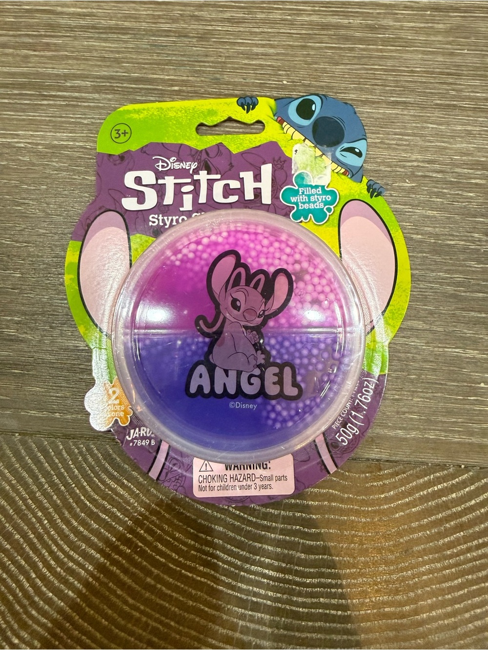 NWT Disney Stitch Angel Pink & Purple Styro Bead Sensory Putty
